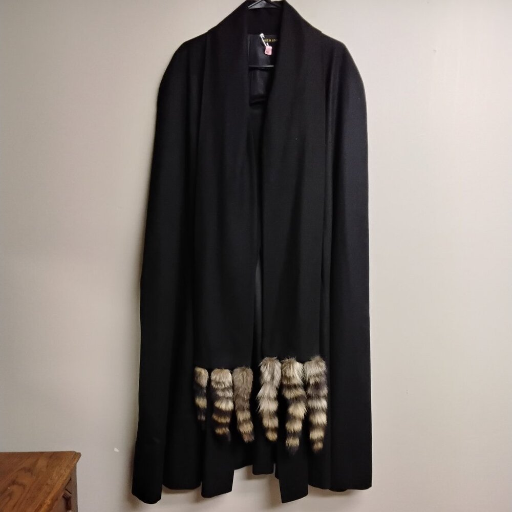 Vintage Junior Colony Women's Wool Cape Size L #552